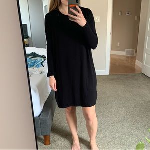 Black long sleeved t-shirt dress - ASOS size 2